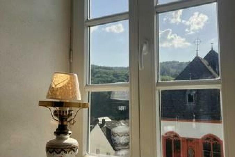 Blick d. Fenster